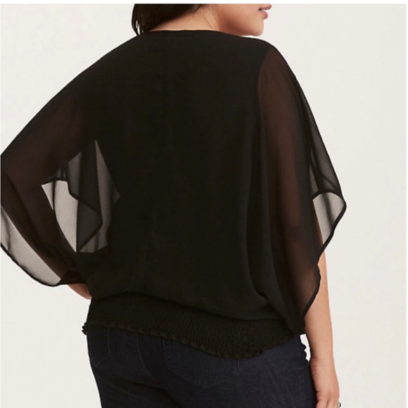 NWT Torrid chiffon overlay studded blouse - Picture 4 of 8